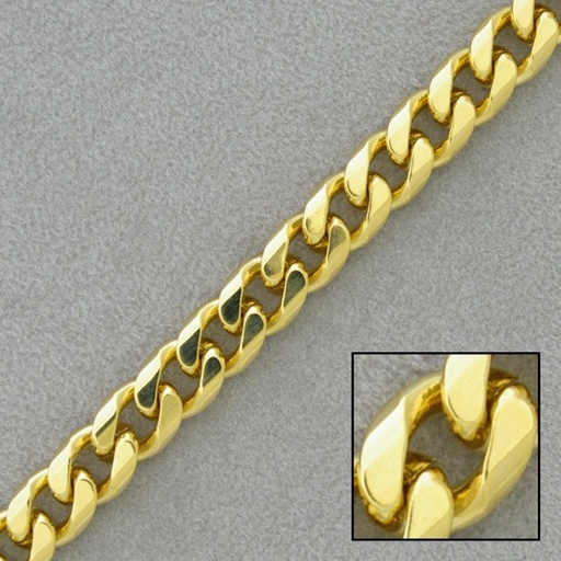 [521170000] Flat curb brass chain width 6,7mm
