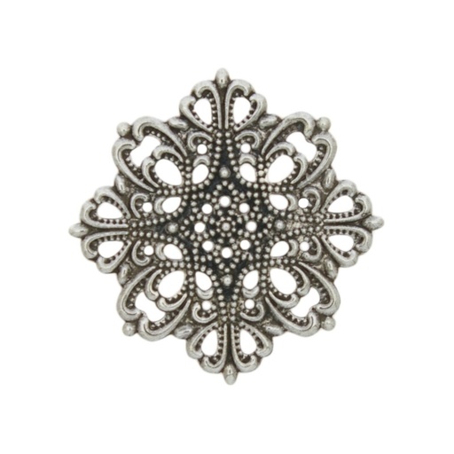 [121610000] Square filigree metal component 41x41mm