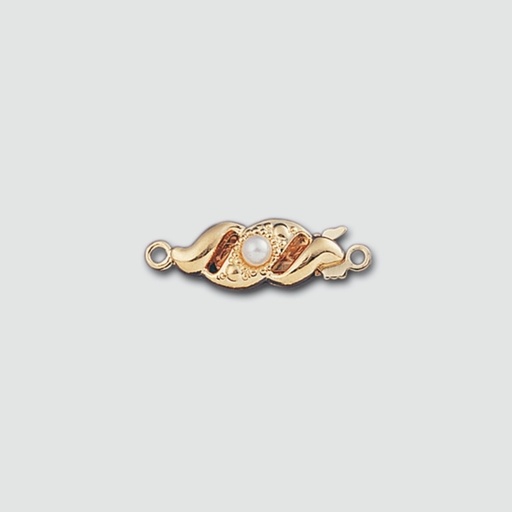 [230010000] Fermoir de collier 7x23mm avec perle Ø 3mm