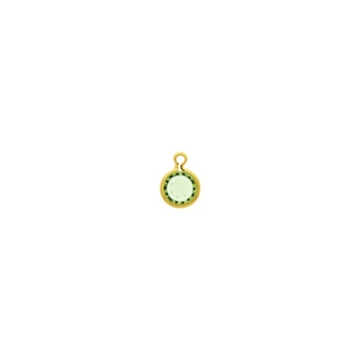 [124061500] Round strass setting Ø6mm with ring. Peridot colour.