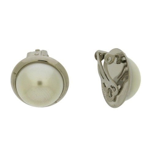 [630471400] Earclip with half pearl Ø14mm