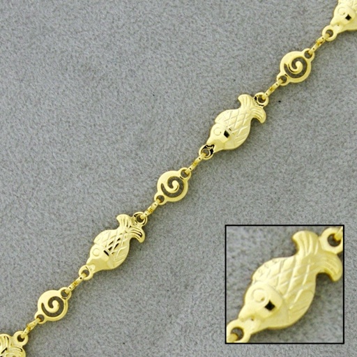 [928560000] Brass chain fish and spiral width 6,2mm