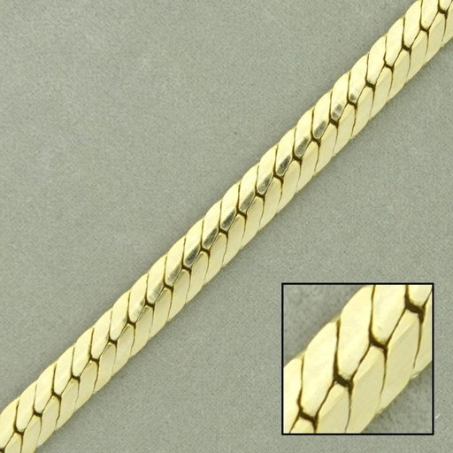 [521380000] Flat curb brass chain width 5,4mm