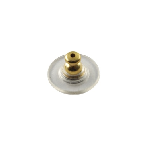 [110183100] Earring clutch 6x11mm gold plated nickel free to Ø0,9mm earring post