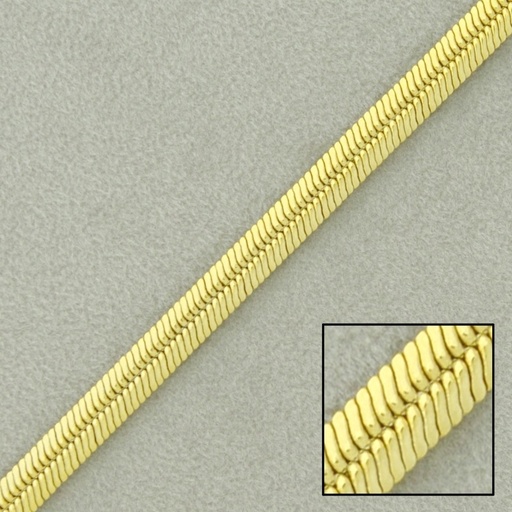 [527550000] Snake flat brass chain width 4,5mm
