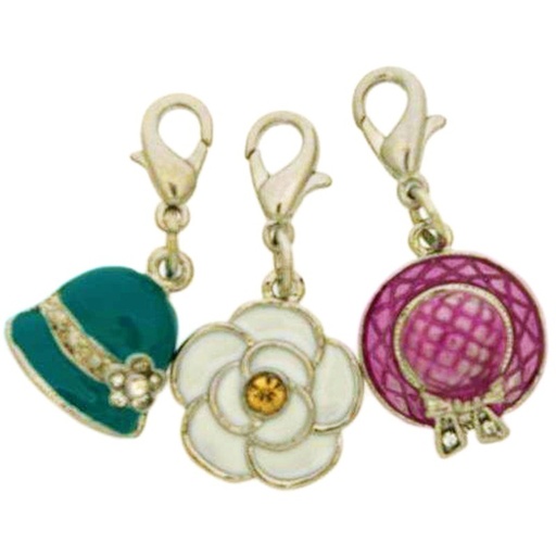 [125012400] Pack 3 enamelled pendants (nickel free)