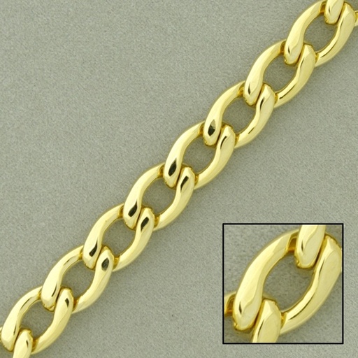 [524550000] Cadena de latón barbada laminada ancho 7,6mm