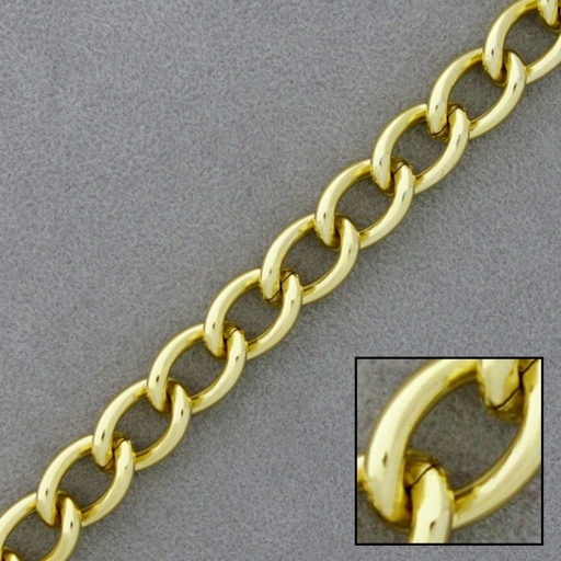 [530140100] Chaine en aluminium doré largeur 8mm