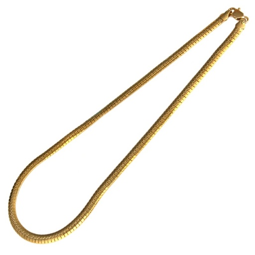 [923884500] Brass choker necklace 45cms width 5,5mm