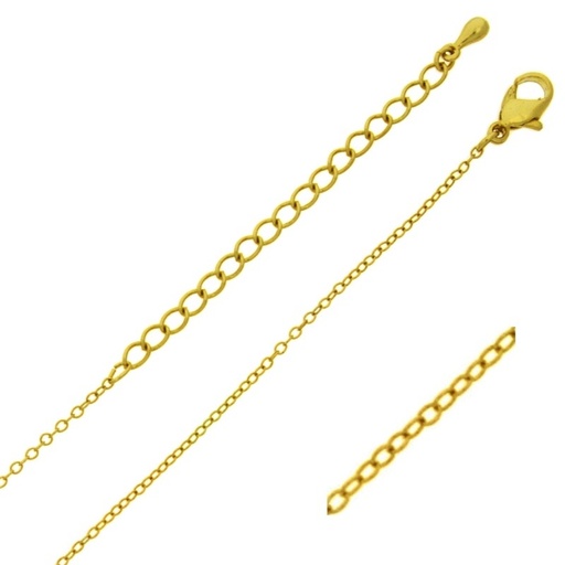 [542360000] Choker necklace 47 cms adjustable. Brass chain width 1,3mm.