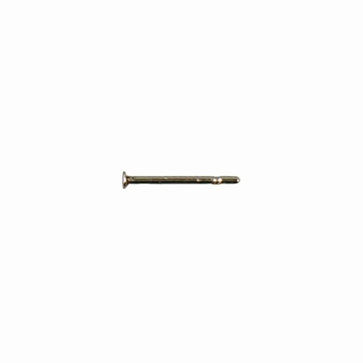 [110811000] Stainless steel earring post 0,7x10mm with Ø 1,5mm flat