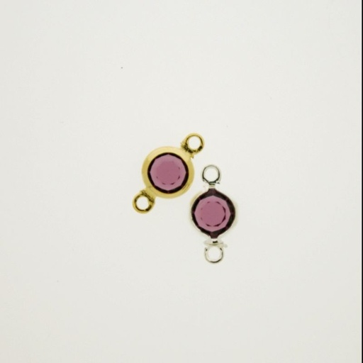 [750181000] Round strass diam. 6mm amethyst colour. Length 13mm