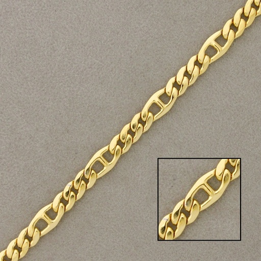 [527810000] Flat figaro brass chain width 5,4mm