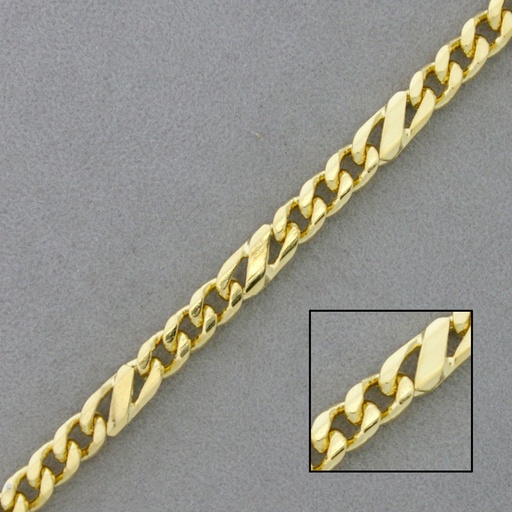 [526400000] Chaîne en laiton figaro laminée largeur 5,5mm