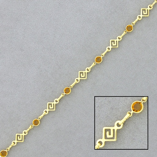 [924300400] Bead brass chain width 6mm