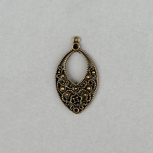 [119740000] Filigree finding 44x25mm with 8 sockets to strass