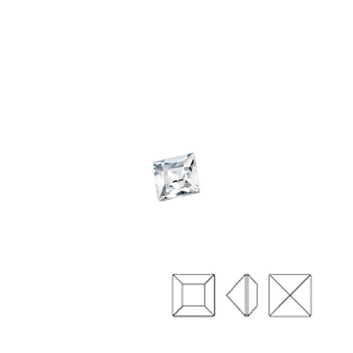 [750620600] Square strass chaton 6x6mm. Cristal colour.
