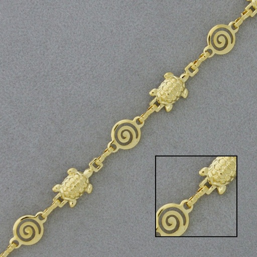 [528750000] Tortoise brass chain width 8mm