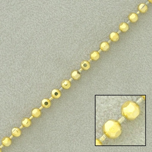 [920330000] Ball brass chain diamond cut width Ø 3,2mm
