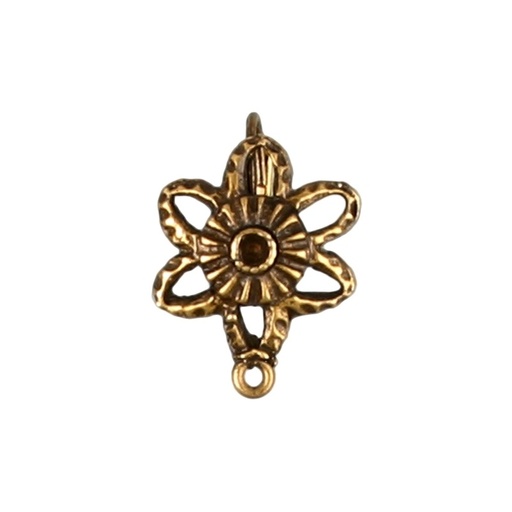 [636910000] Flower Ø 19mm leverback earring with loop