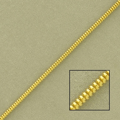 [520741900] Chaîne en laiton serpent creuse largeur 1,9mm