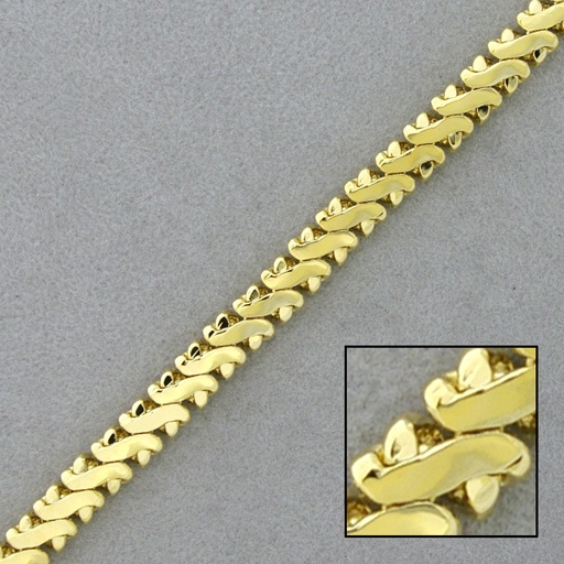 [528080000] Chaîne en laiton platé largeur 5,6mm