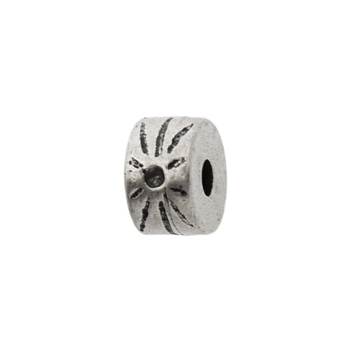 [126340300] Metal bead 12x7mm. Hole Ø 3mm