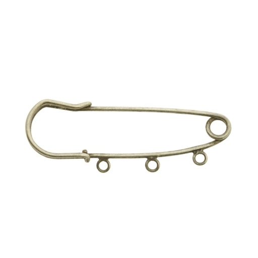 [117540000] Safety pin 50x19mm with 3 jump rings