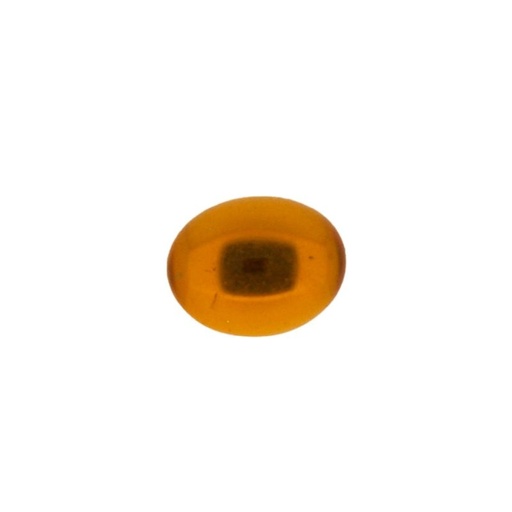 [750090400] Stone oval cabochon 6x8mm flat base topaz colour