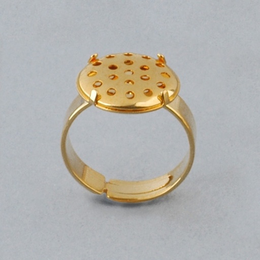 [117171400] Adjustable ring with Ø 14mm flat base and metal mesh