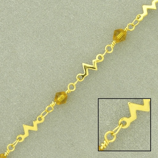 [528840400] Bead brass chain width 4,8mm