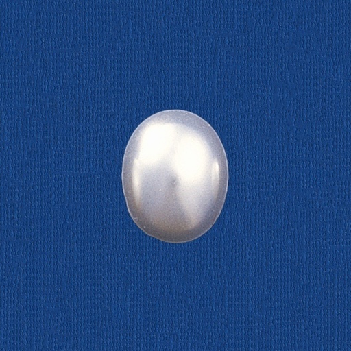 [435061100] Perla ovalada base plana 8x10mm