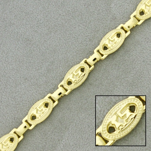 [921480000] Brass chain egyptian symbol width 7,4mm