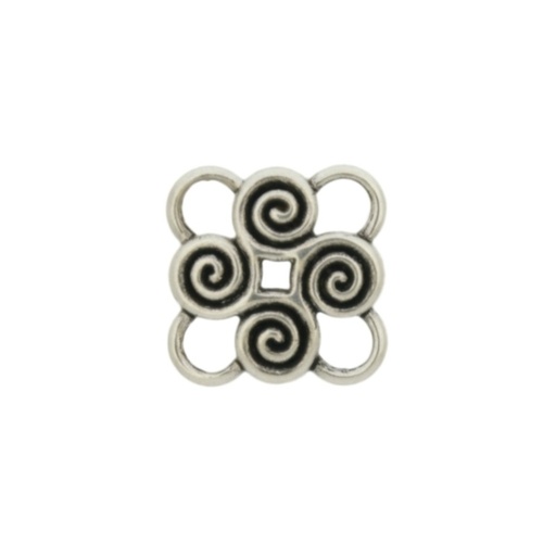 [123100000] Square metal component 17x17mm