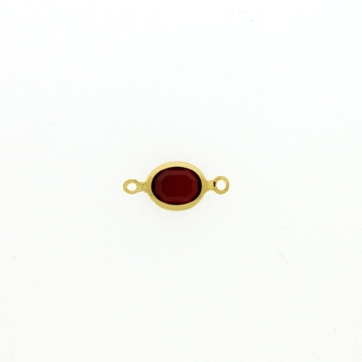 [750211600] Oval strass 6x8mm ruby colour. Length 16mm