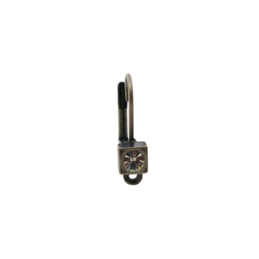 [637230000] 5x5mm square leverback earring with loop