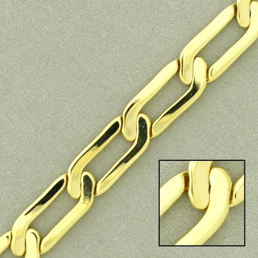 [528420000] Flat curb brass chain width 8,7mm
