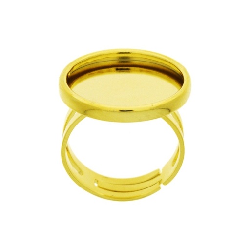 [117651800] Anillo regulable con alojamiento para cabuchón Ø 18mm