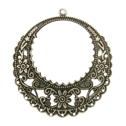 [121480000] Round filigree metal component Ø 47mm
