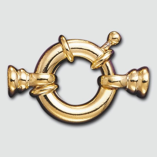 [228041800] Spring ring clasp Ø 18mm + 2 ends to Ø 6mm balls
