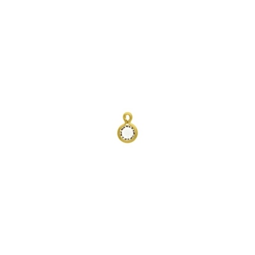 [124040600] Round strass setting Ø4mm with ring. Cristal colour.