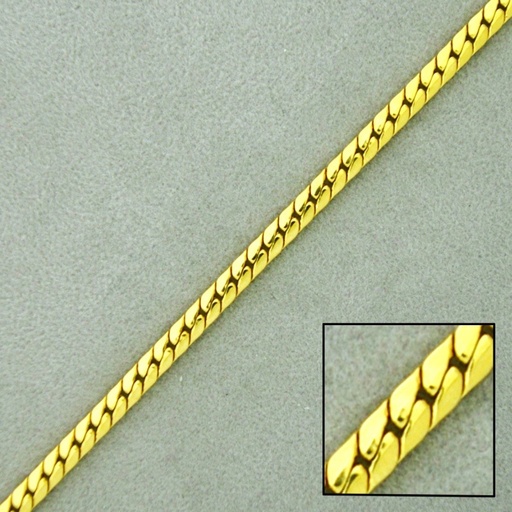 [525410000] Flat curb brass chain width 3,3mm