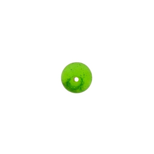 [445081500] Boule de verre Ø8mm couleur vert. Avec trou passant.