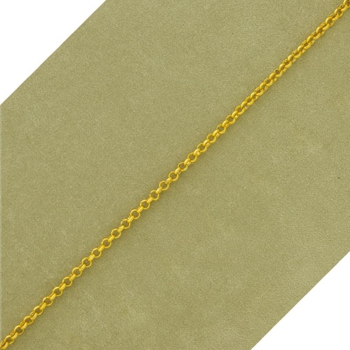 [524300000] Cadena de latón rolón ancho 1,5mm. Eslabones soldados para mayor resistencia.