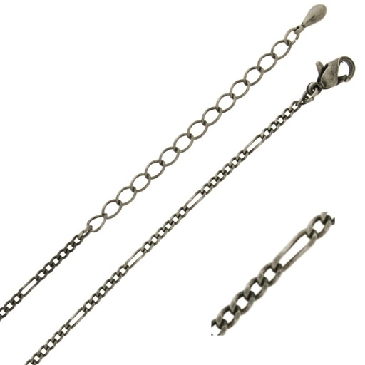 [541130000] Ras-du-cou longueur 47cms réglable. Chaîne du laiton largeur 1,9mm.