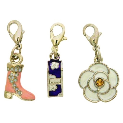 [125011100] Pack 3 enamelled pendants (nickel free)