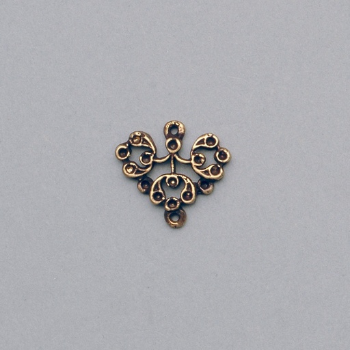 [112070000] Filigree finding 18x20mm with 13 sockets to strass
