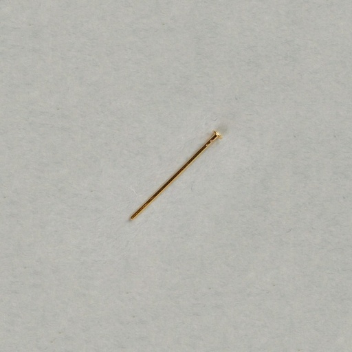 [110752000] Alfiler de latón largo 22mm. Hilo Ø 0,6mm. Medida de la cabeza plana Ø 1,75mm.