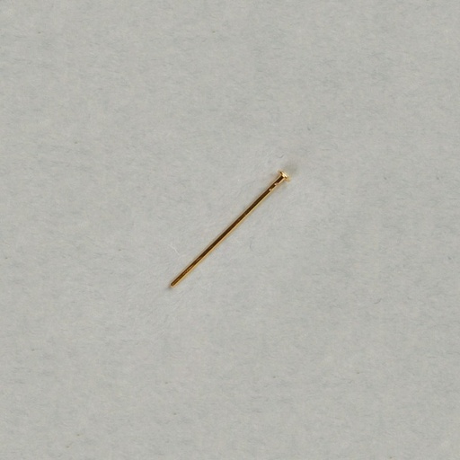 [110752000] Brass headpin 22mm. Wire Ø 0,6mm. Flat head Ø 1,75mm.