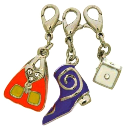 [125011900] Pack 3 enamelled pendants (nickel free)